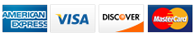 Visa, Mastercard, Discover, American Express